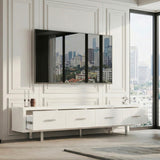 TV Stand With Slatted Drawers