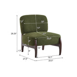 Modern Boucle Lounge Chair With Solid Wood Fram