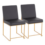 Fuji - Contemporary Stylish Frame, High Back Dining Chair (Set of 2)