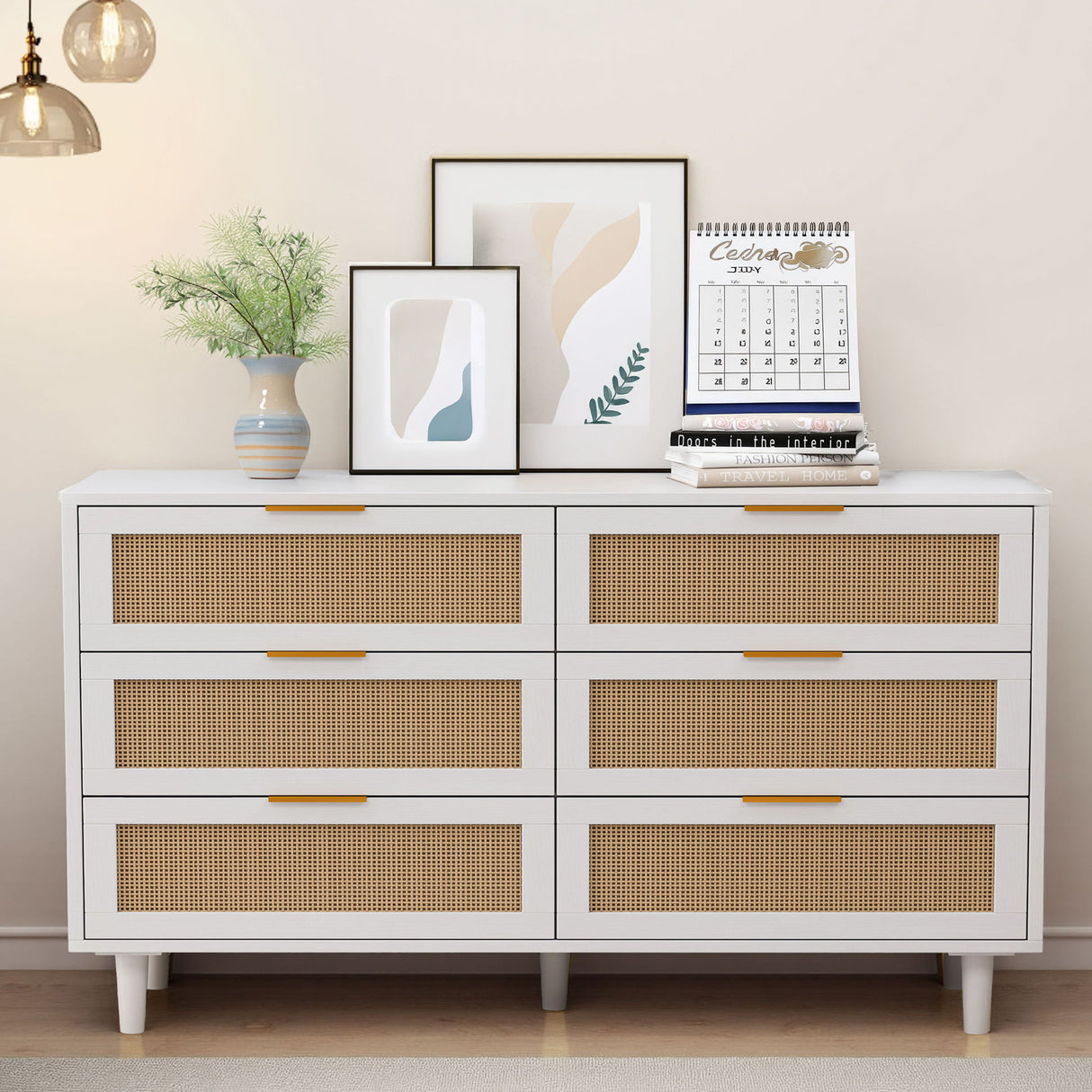 6 Drawer Storage Modern Cabinet For Bedroom