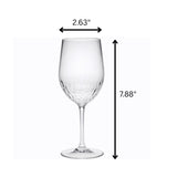 Tritan Hammer - Leadingware Unbreakable Design Plastic Wine Glasses (Set of 4), Bpa Free, 12Oz - Clear