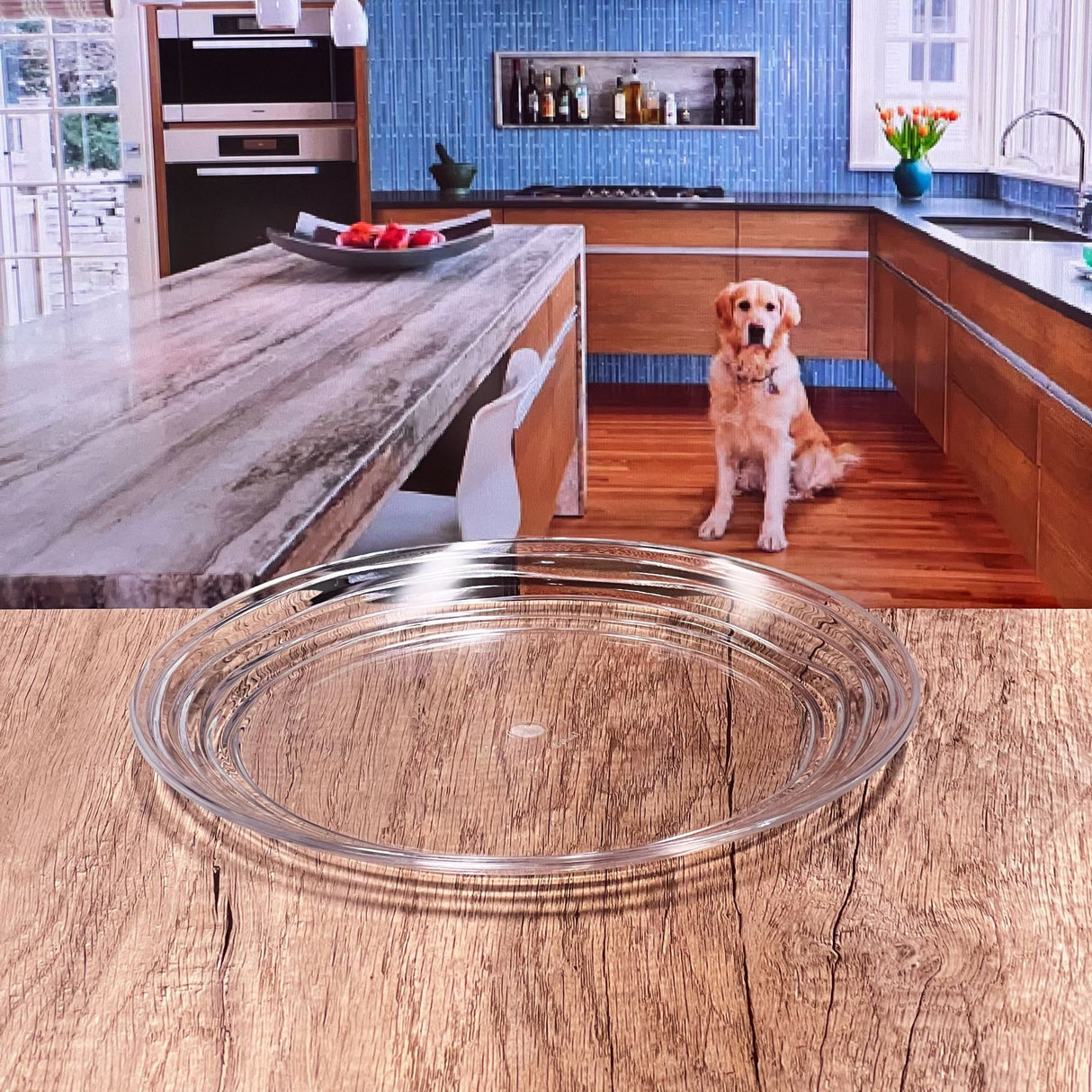 Designer Swirl Acrylic Dinner Plates (Set of 4)
