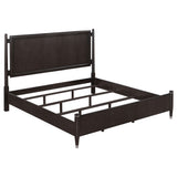 Niguel - Queen Size 4 Poster Bed With Finials, Floating Headboard - Brown