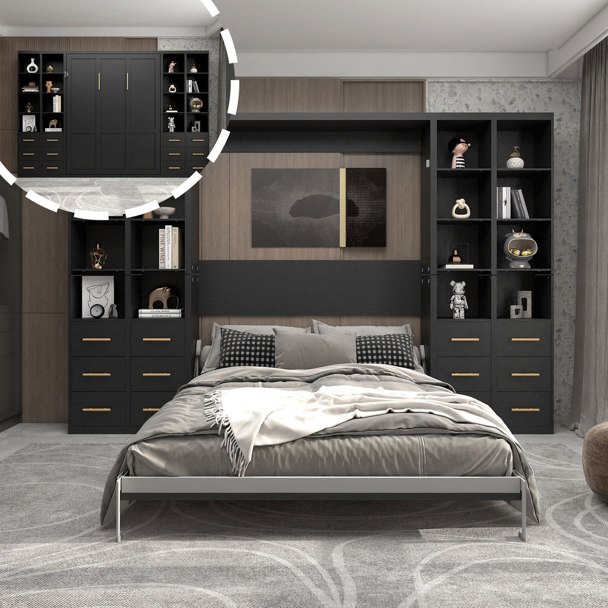 Multifunctional Vertical Murphy Wall Bed