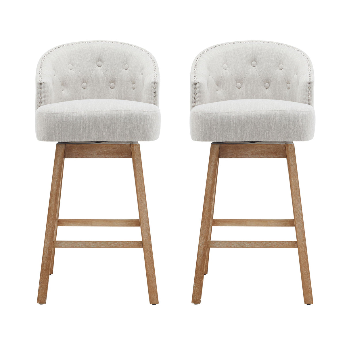 360 Degree Rotation Swivel Counter Stools (Set of 2)