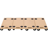Furniture Moving Dolly, Heavy Duty Wood Rolling Mover With Wheels For Piano Couch Fridge Heavy Items, Securely Holds 500 Lbs (Set of 4) - Natural