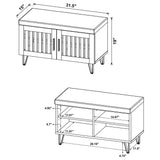 Clackamas - 2 Door Storage Bench With Padded Seat