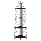 4 Shelf Corner Bookcase - Cappuccino