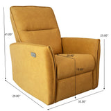 Suede Recliner Chair - Dark Yellow