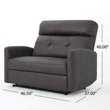 Alma - Contemporary Upholstered Loveseat Recliner - Slate