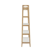 Parker - Bookcase With 5 Shelves - Off White / Natural