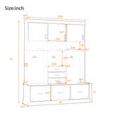 Entryway Hall Tree With Bench And Storage, 5 In 1 Coat Rack