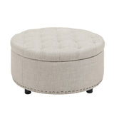 Tufted Storage Ottoman With Upholstery