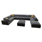 Custom Configuration Modular Sectional & Toss Pillows