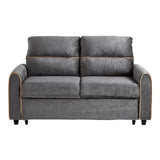 Pull Out Sofa Bed With Adjustable 3 Position Backrest, USB Charging Ports, Side Pockets