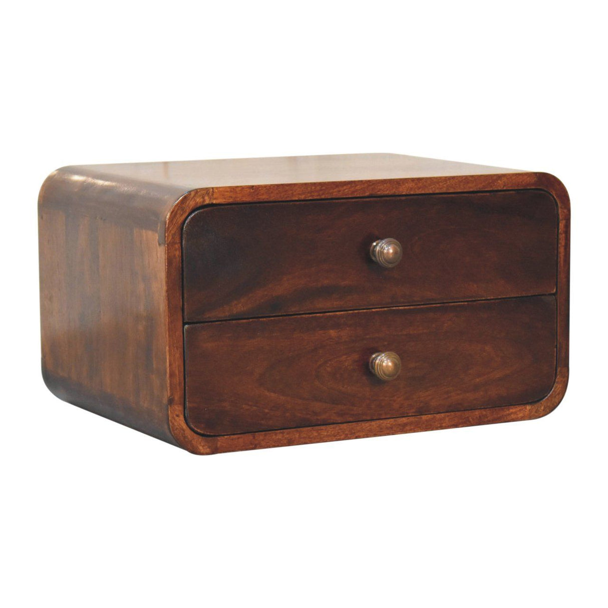 Curved Wall Mounted Bedside Nightstand