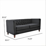 Button Tufted 3 Seater Sofa For Living Room
