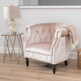 Celestialis - Upholstered Club Chair With Tub Design And Rolled Recessed Armrests