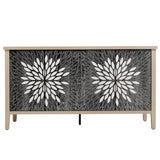 Modern Storage Cabinet With 4 Doors & Adjustable Shelves
