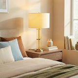 Echo - Table Lamp With On / Off Switch Clear Body Base - Clear / Silver / White