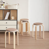 Stackable Round Backless Stools (Set of 4)