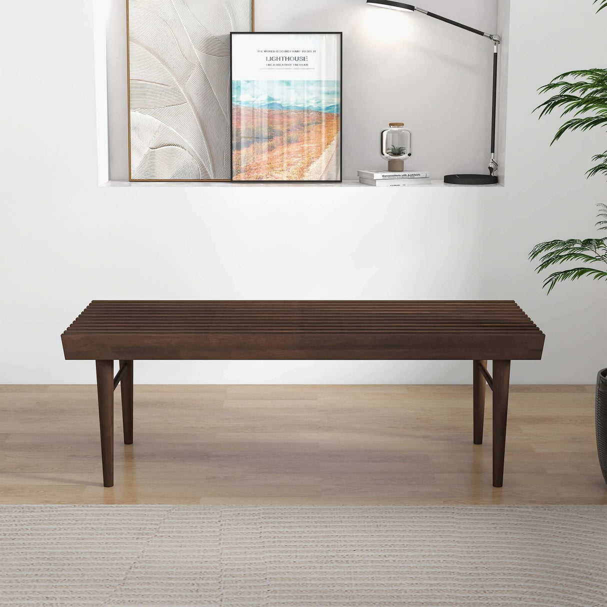 Mia - Bench - Dark Brown