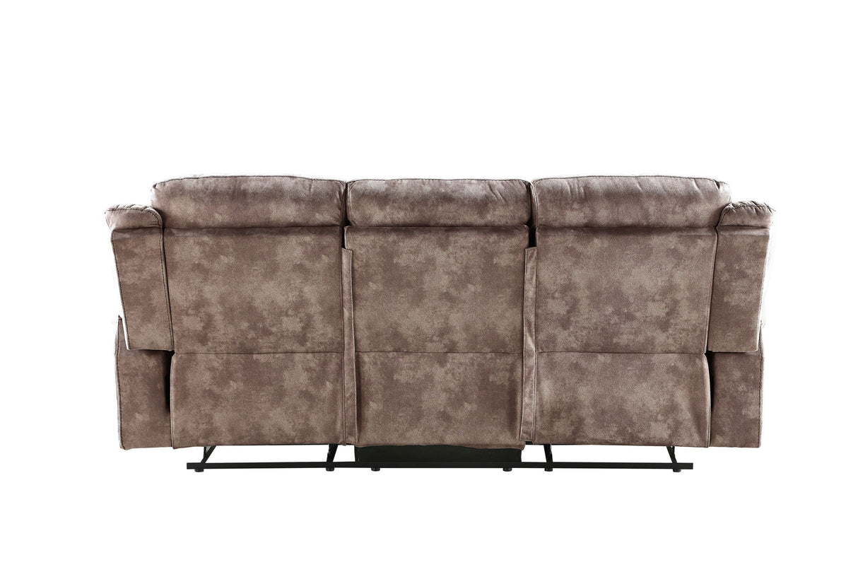 Zubaida - Two Tone Recliner Sofa With USB Port Drop Down Table