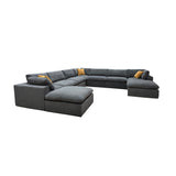 Custom Configuration Modular Sectional & Toss Pillows