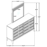 Ennis - 8 Drawer Dresser With Mirror - Black