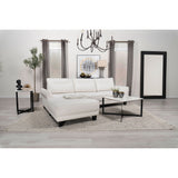 Granholm - Upholstered Curved Arm Sectional Sofa - White