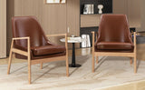 Mid-Century Modern Accent Armchair With High Back