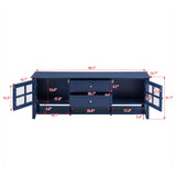 TV Stand, Entertainment Center With Dual Drawers And Hidden Storage, Cabinet With Soft Closing Doors And Sleek Panel Design