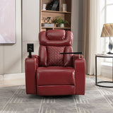 270 Degree Swivel Power Recliner With Tray Table, Phone Holder, Cup Holder, USB Port