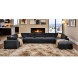 Custom Configuration Modular Sectional With Toss Pillows