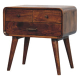 Avora - 3 Drawer Nightstand - Brown