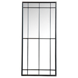 Harvik - Window Pane Wall Mirror With Linear Trim - Black