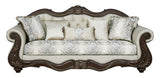 Pierce - Sofa With 5 Pillows - Beige / Cherry