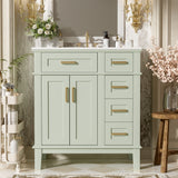 Modern Bathroom Vanity With Ceramic Sink, Soft Close Storage Cabinet