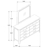 Flores - 9 Drawer Dresser With Mirror - Mango Color