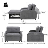 3 In 1 Convertible Sleeper Sofa Bed For Living Room