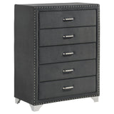 5 Drawer Bedroom Chest With Crystal Pulls