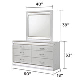 Glam - Mirror & LED Lighting (Includes Mirror Only) - White