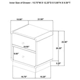 Burton - 2 Drawer Nightstand - Black