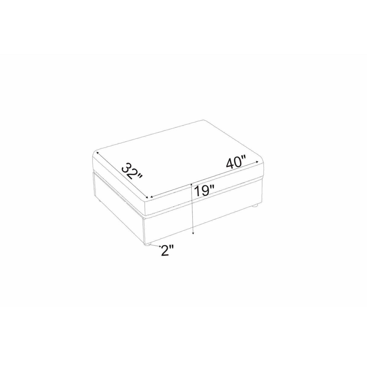 Upholstered Rectangle Ottoman