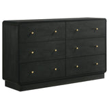 Burton - 6 Drawer Dresser Cabinet - Black