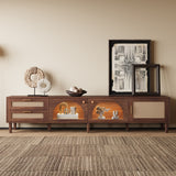 TV Stand With App-Controlled LED Lights, 2 Drawers & Door Storage