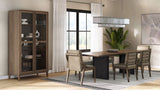 Double Pedestal Table Latte - Light Brown