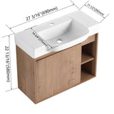 Wall Mounted Bathroom Vanity & Sink & Soft Close Door