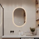 Smart Wall Mounted LED Touch Screen Mirror With Anti-Fog Function And Adjustable Lighting