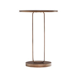 Tareel - Round Accent Table With Open Oval Pedestal - Antique Bronze